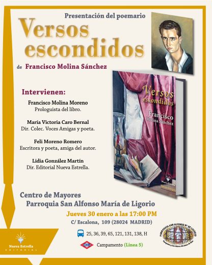 Francisco Molina presenta en Madrid el poemario Versos escondidos.